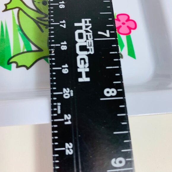 Toddler Set Of 2 Childrens Melamine Dinner Plates 4 Compartment Frog Bugs VTG - Picture 8 of 10